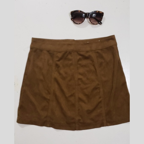 Altar'd State Brown Button up Skirt - Picture 2 of 3